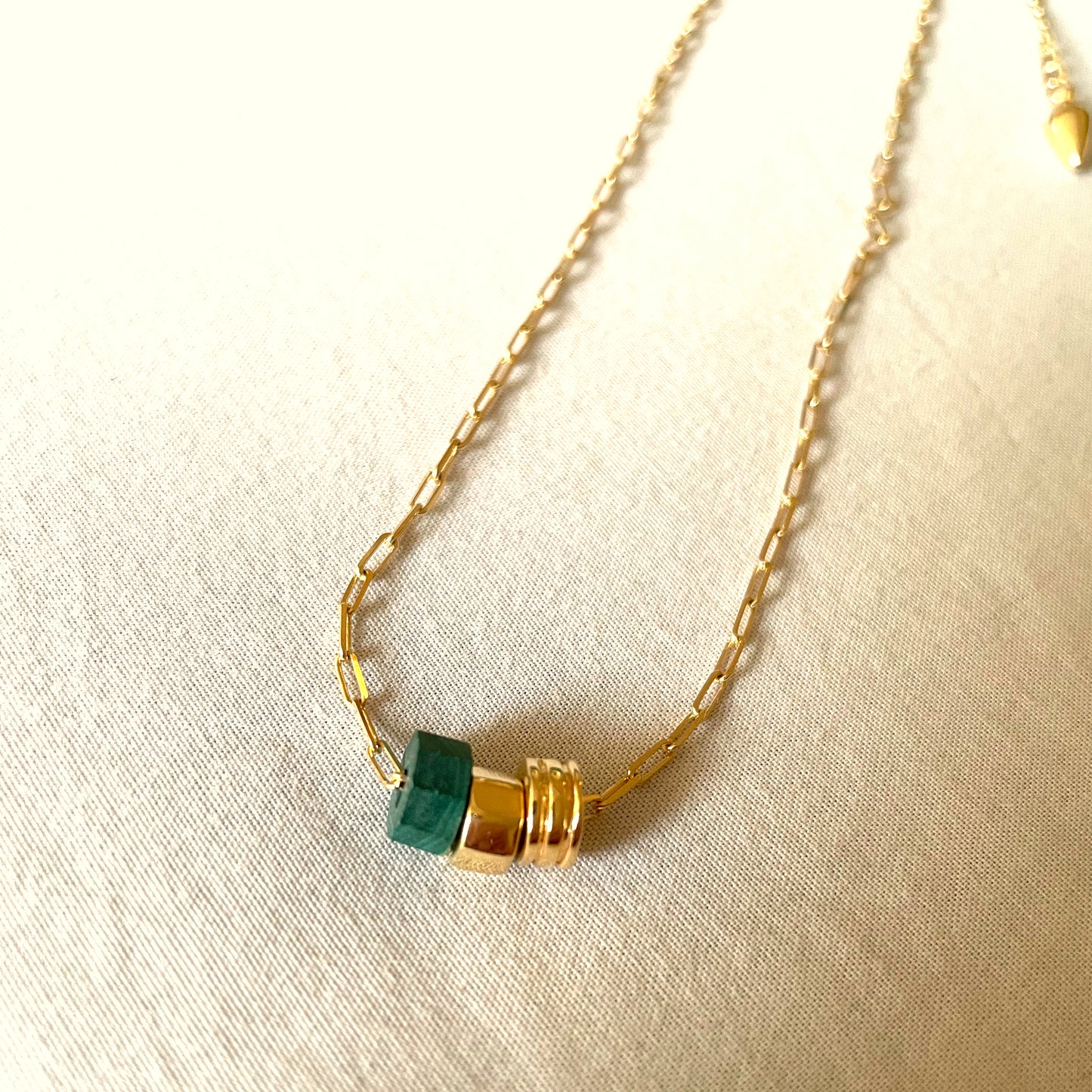 Manako Malachite Bead Necklace