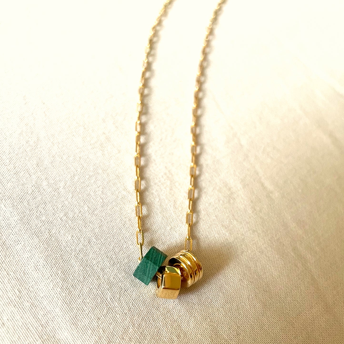 Manako Malachite Bead Necklace