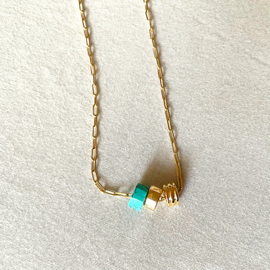 Manako Turquoise Bead Necklace