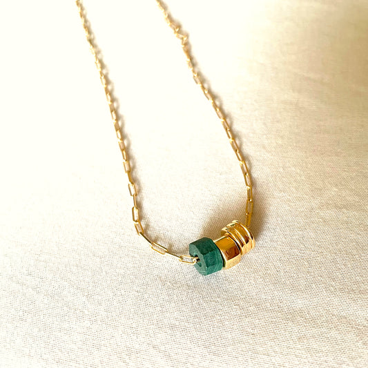 Manako Malachite Bead Necklace