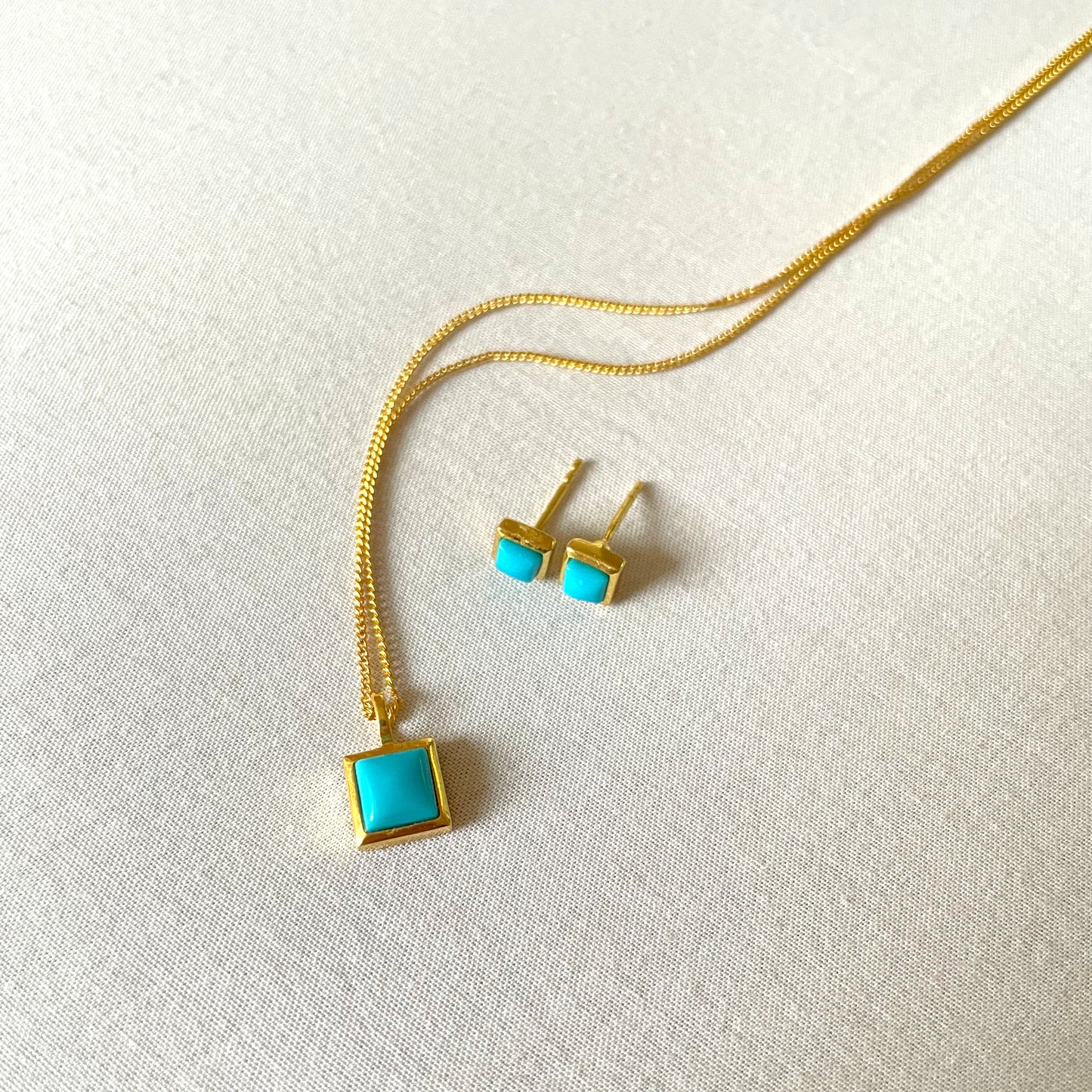 Turquoise Gold Earrings, Crystal Earrings, Gold Plated on 925 Sterling Silver, handmade gemstone earrings, Turquoise Studs Unique Gift, turquoise stud earrings, gemstones, gold studs, Crystal, Christmas gift ideas, small business, london, dainty stud