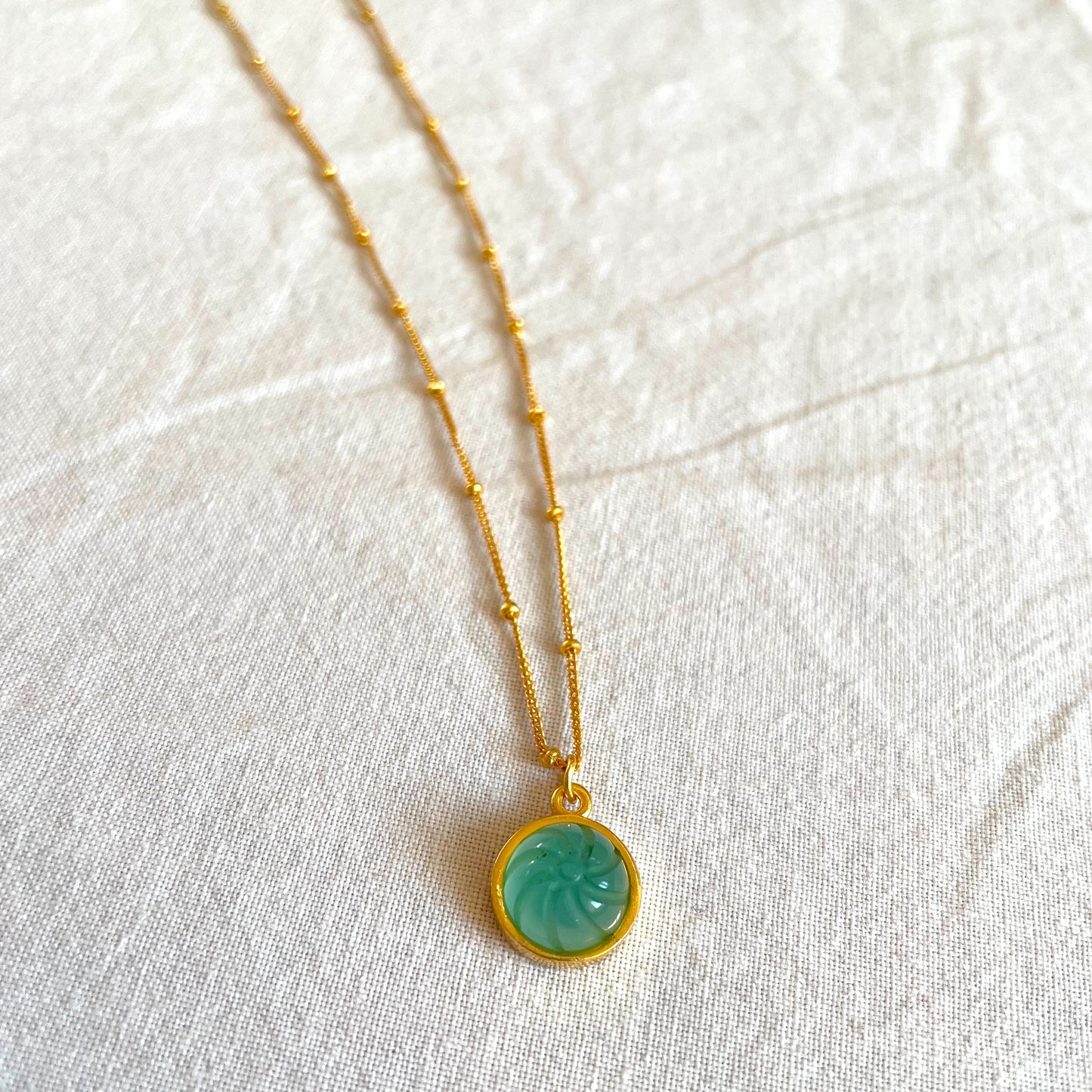 Aqua chalcedony Gold Pendant Necklace, Turquoise Pendant Necklace, Gold Plated on 925 Sterling Silver, handmade gemstone necklace, Gift, turquoise necklace, gemstones, gold chain, Crystal, mothers day gift, small business, london, dainty necklace