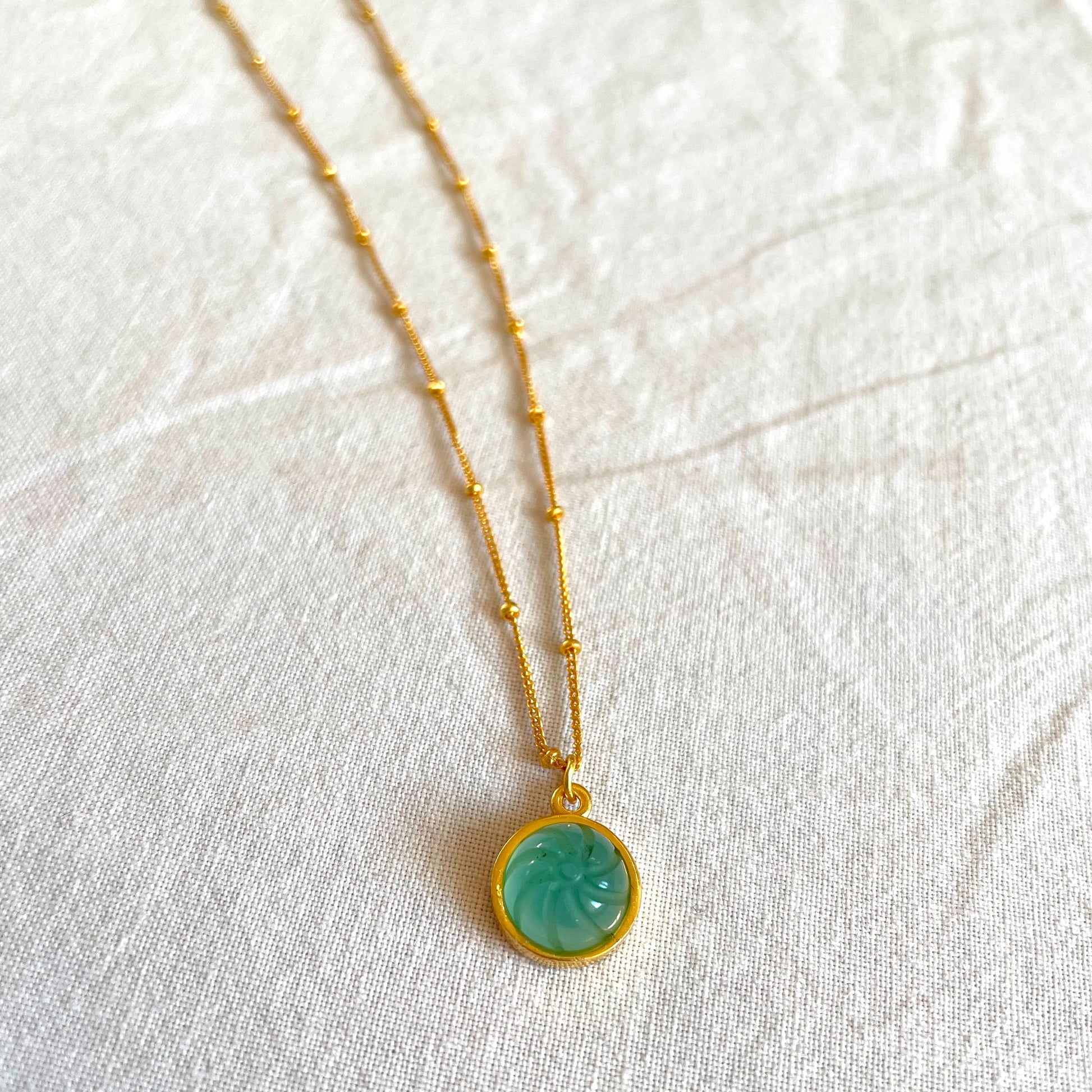 Aqua chalcedony Gold Pendant Necklace, Turquoise Pendant Necklace, Gold Plated on 925 Sterling Silver, handmade gemstone necklace, Gift, turquoise necklace, gemstones, gold chain, Crystal, mothers day gift, small business, london, dainty necklace