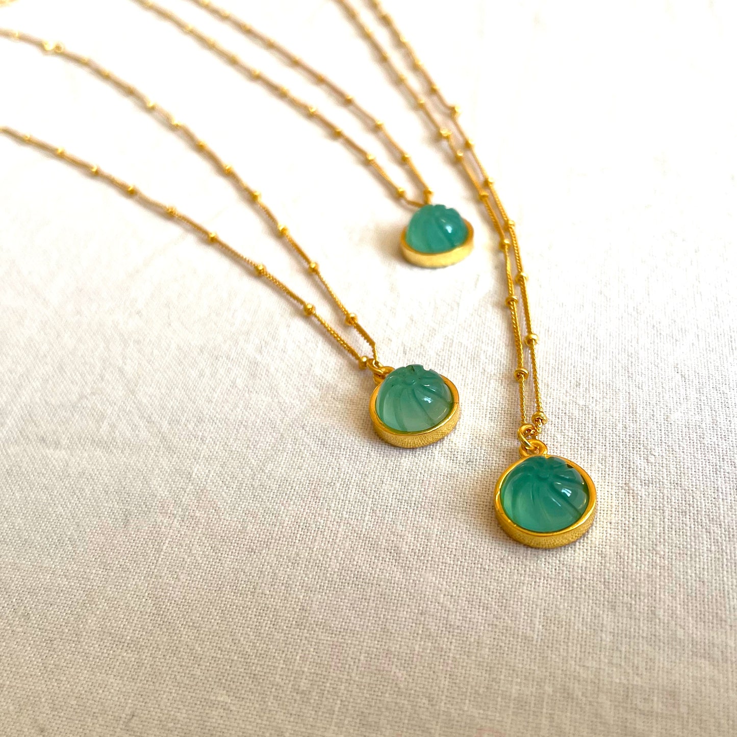 Aqua chalcedony Gold Pendant Necklace, Turquoise Pendant Necklace, Gold Plated on 925 Sterling Silver, handmade gemstone necklace, Gift, turquoise necklace, gemstones, gold chain, Crystal, mothers day gift, small business, london, dainty necklace