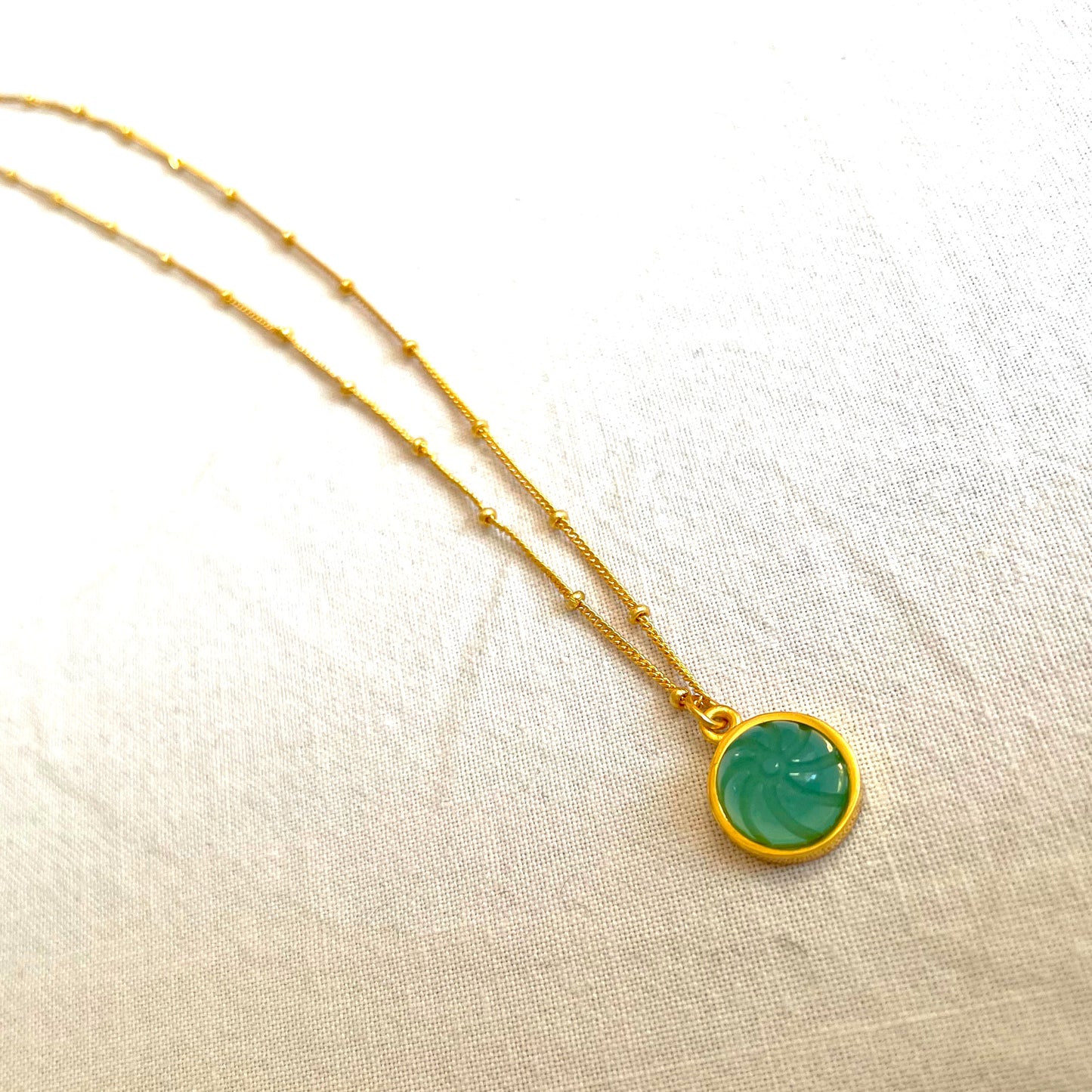 Aqua chalcedony Gold Pendant Necklace, Turquoise Pendant Necklace, Gold Plated on 925 Sterling Silver, handmade gemstone necklace, Gift, turquoise necklace, gemstones, gold chain, Crystal, mothers day gift, small business, london, dainty necklace