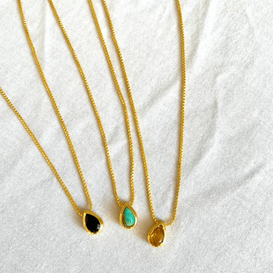 Turquoise discount teardrop necklace